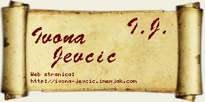 Ivona Jevčić vizit kartica
